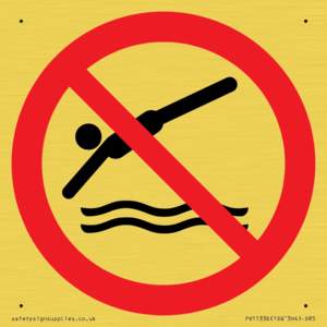 Prohibition: No diving